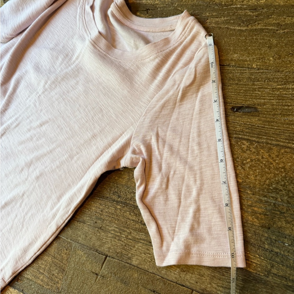 J.Jill Pima Scoop-Neck Elbow-Sleeve Tee Pink Size XSP - Picture 8 of 8